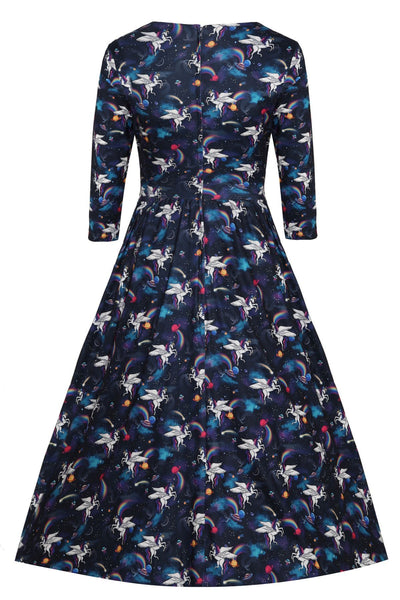 Back view of Long Sleeved Magical Unicorn Dress