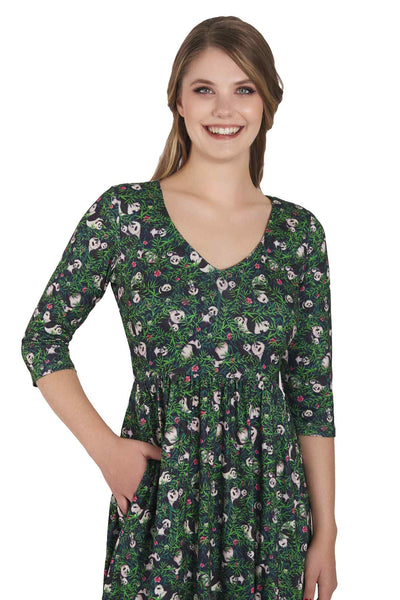 Model photo of Long Sleeved Panda Dress