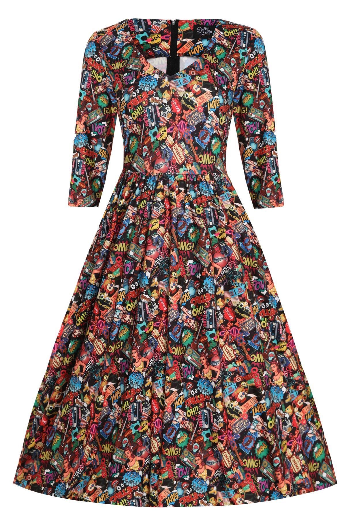 Long Sleeved Pop Art Dress