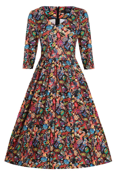 Long Sleeved Pop Art Dress
