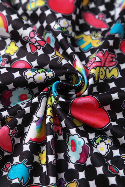 Long Sleeved Retro Pop Art Dress