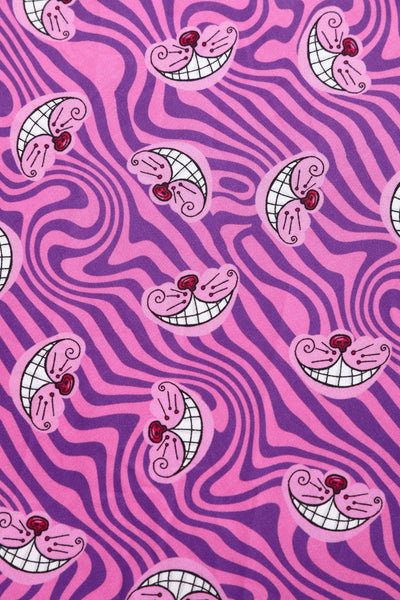 Pattern of Mabel Cheshire Cat Smile Midi Shirt Dress