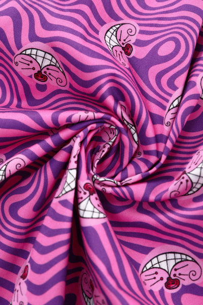 Fabric of Mabel Cheshire Cat Smile Midi Shirt Dress