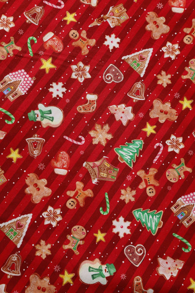 Pattern of Mabel Christmas Gingerbread Cookie Shirt Dress