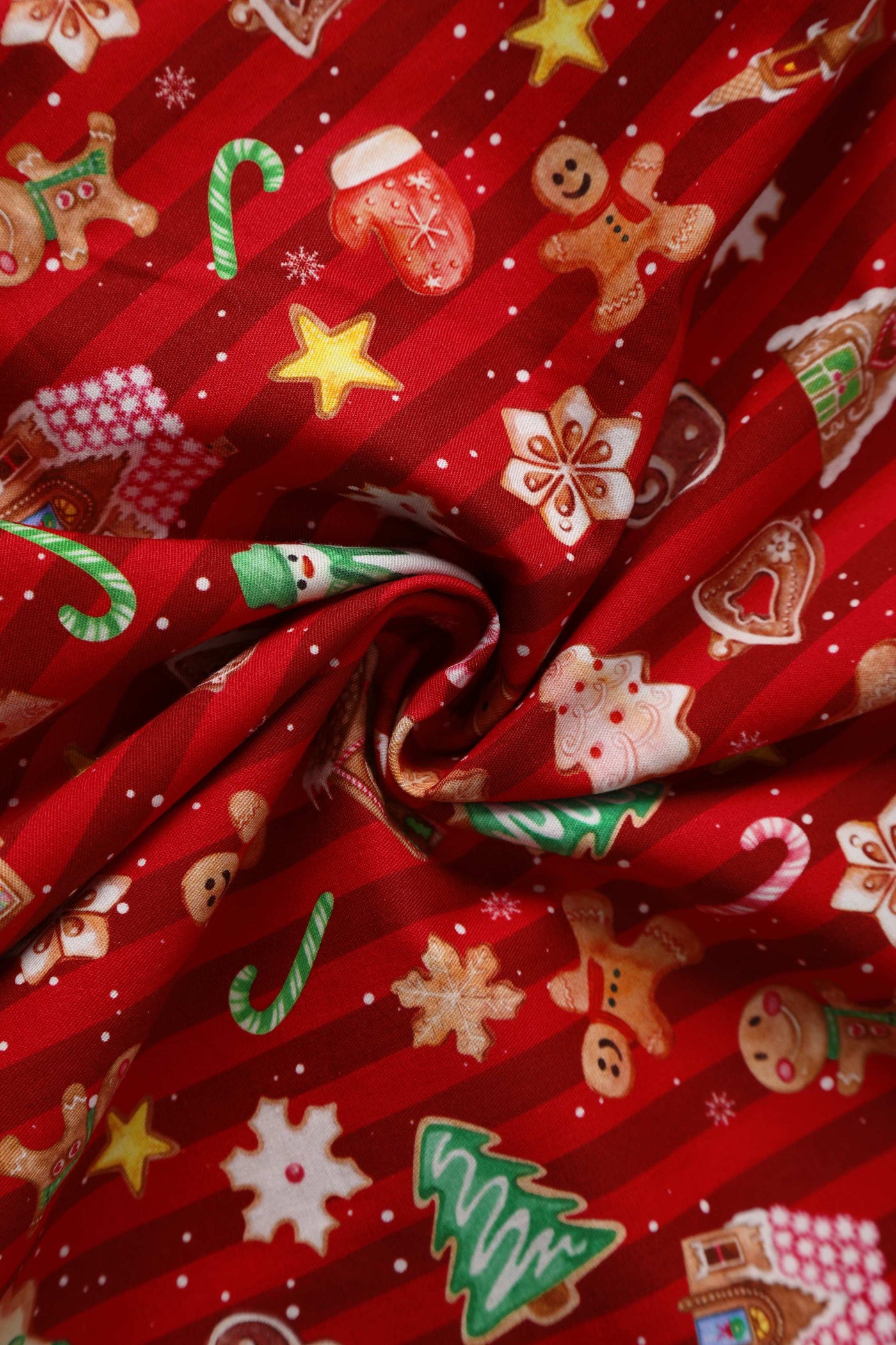 Fabric of Mabel Christmas Gingerbread Cookie Shirt Dress
