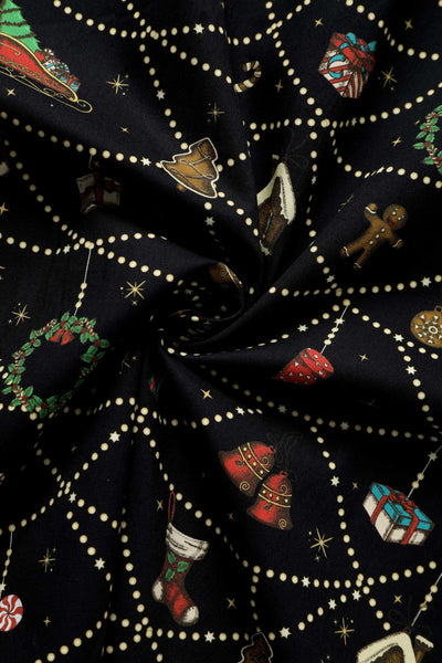 Fabric of Mabel Christmas Ornament Shirt Dress