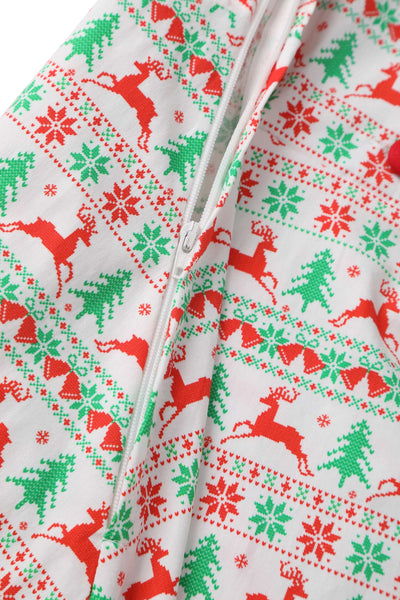 Zipper of Mabel Christmas Reindeer Shirt Dress