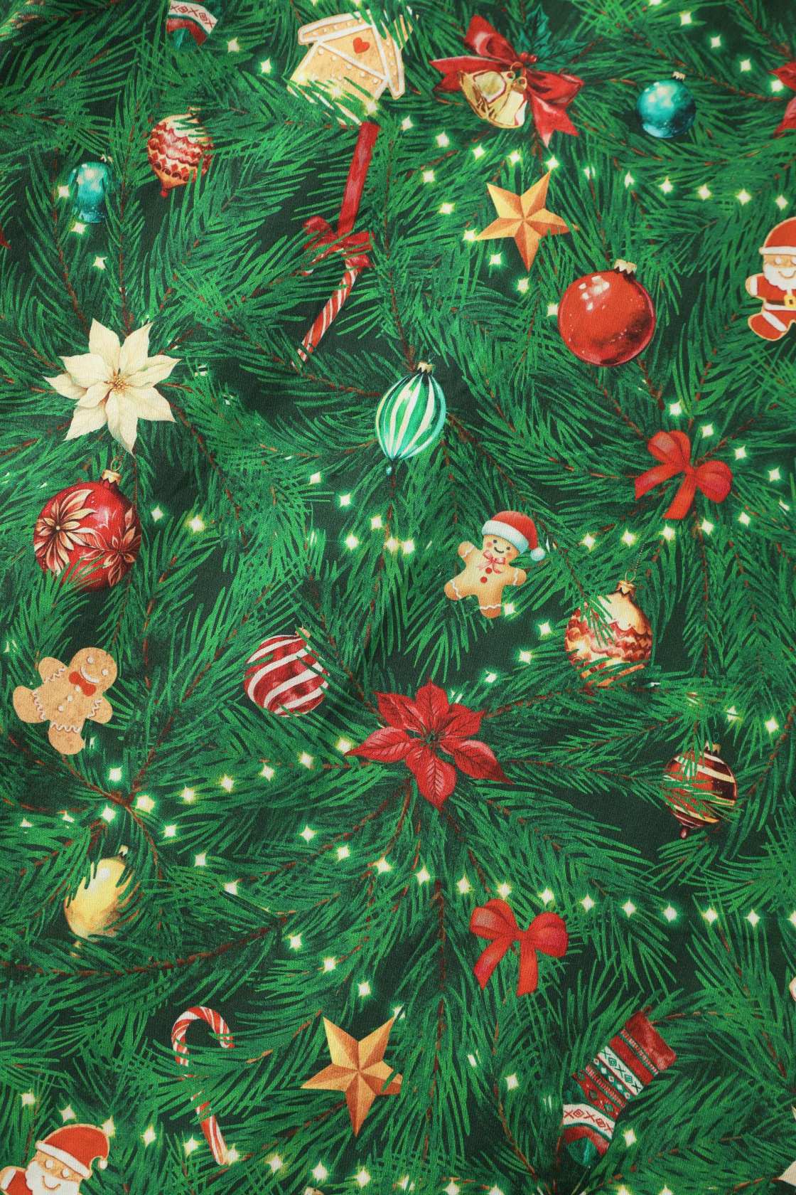 Pattern of Mabel Christmas Tree Shirt Dress