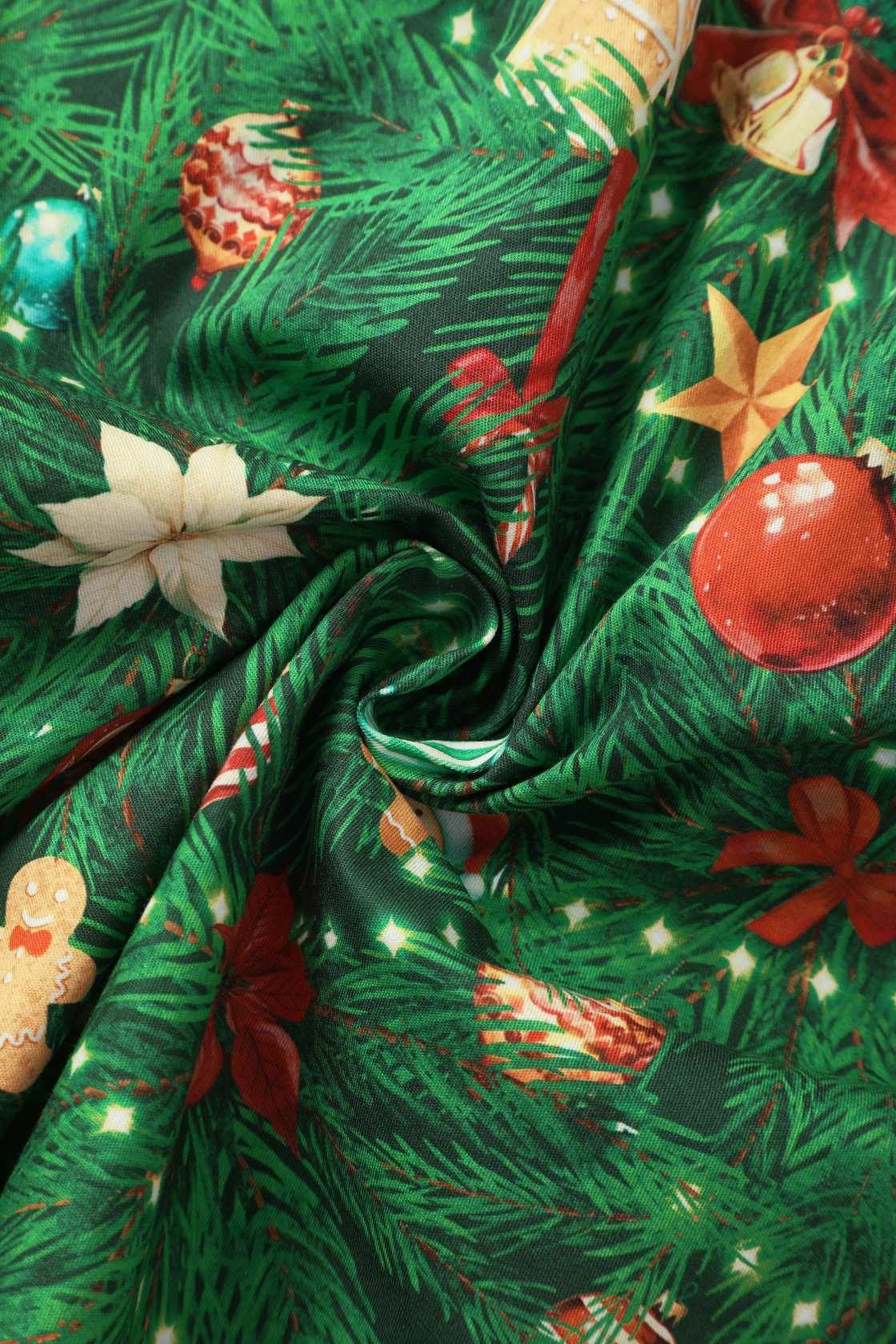 Fabric of Mabel Christmas Tree Shirt Dress
