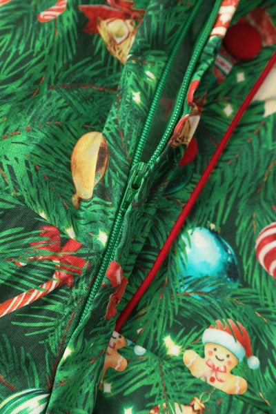 Zipper of Mabel Christmas Tree Shirt Dress
