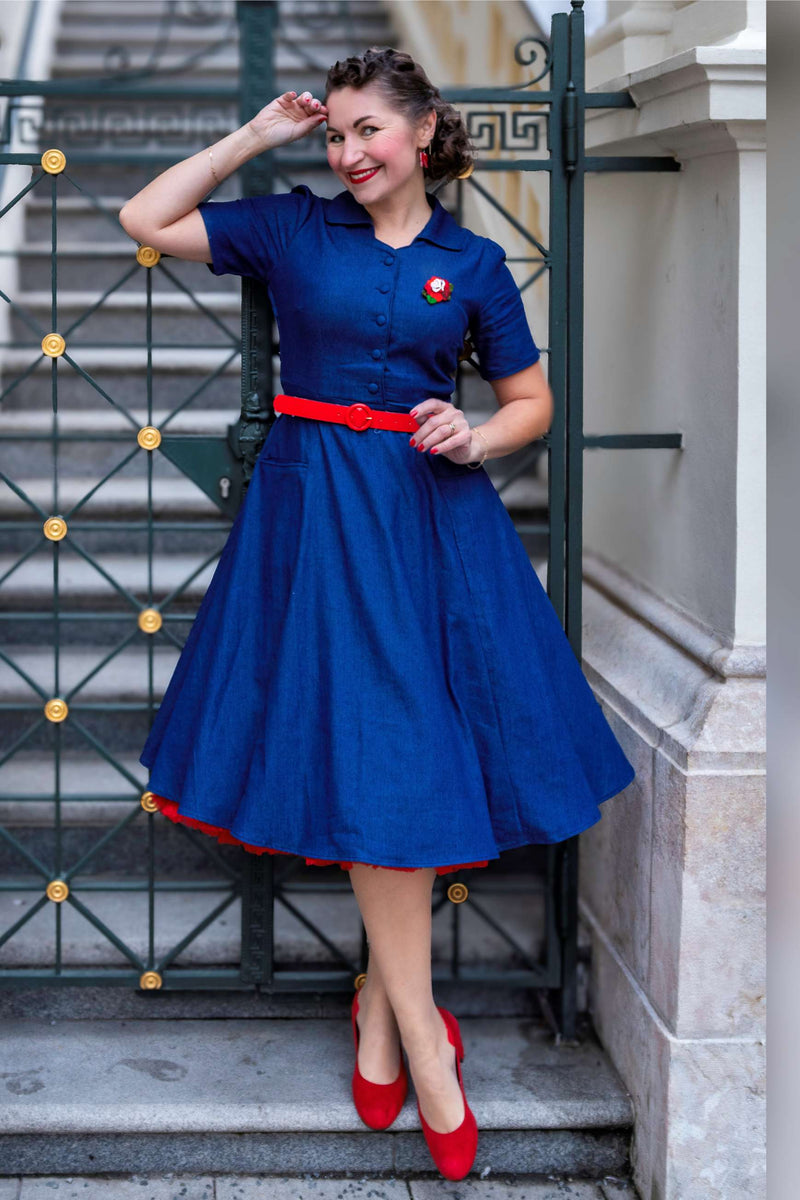 denim midi shirt dress uk Mint Velvet Denim Midi Shirt Dress - Blue