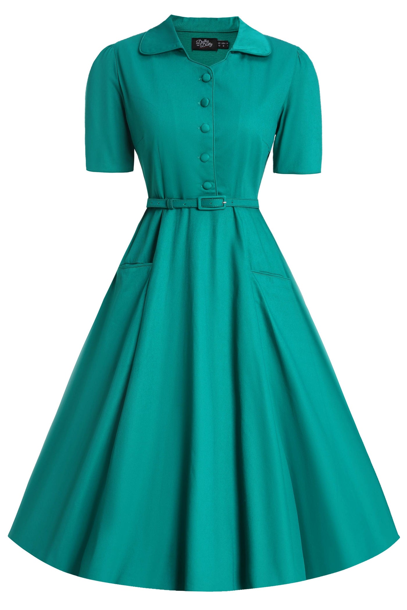 Mabel Emerald Green Midi Shirt Dress