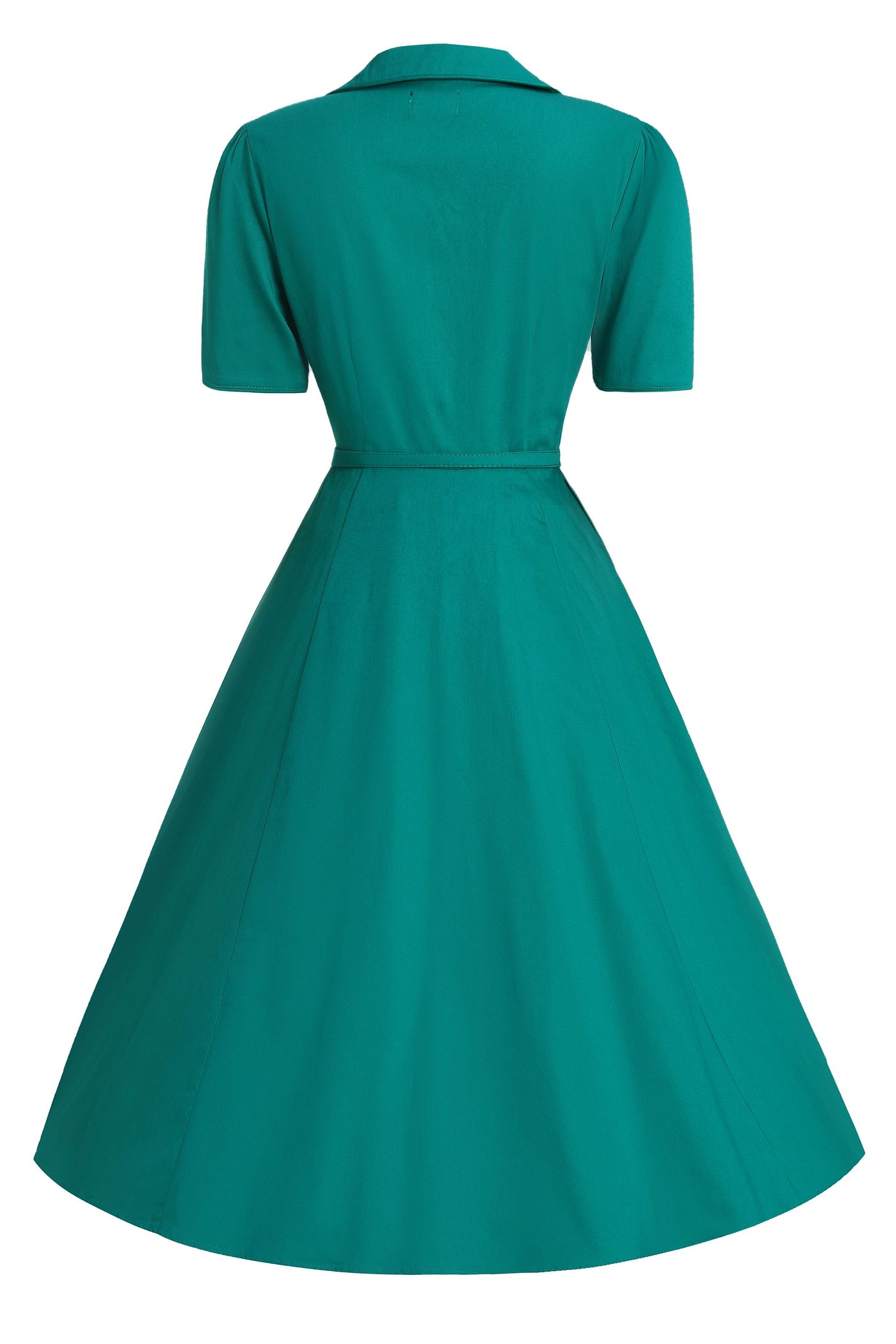 Mabel Emerald Green Midi Shirt Dress
