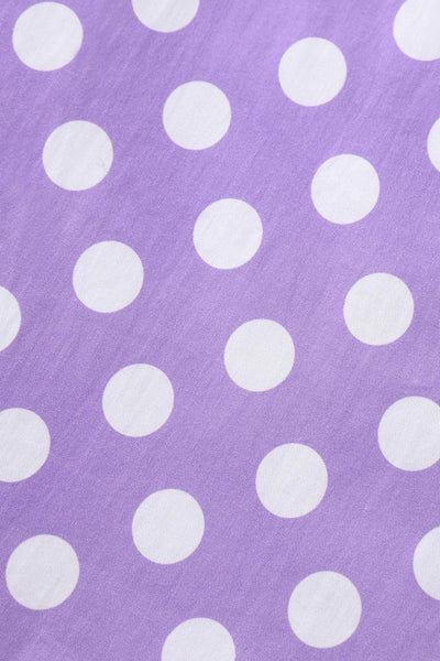 Pattern of Mabel Lilac Polka Dot Midi Shirt Dress