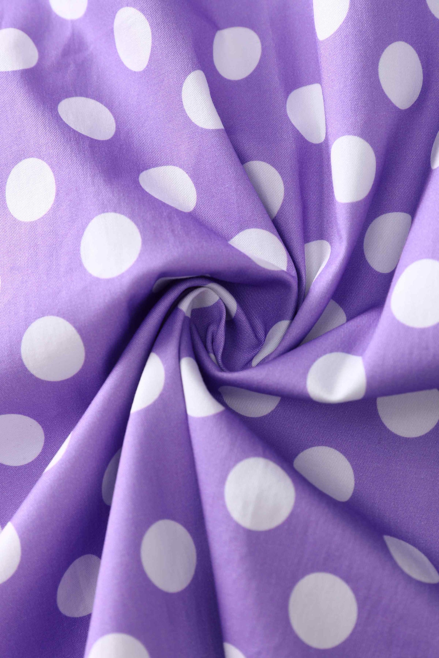 Fabric of Mabel Lilac Polka Dot Midi Shirt Dress