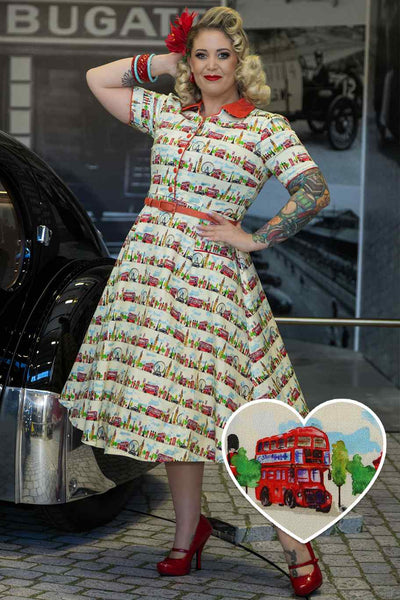 A model wearing London Midi Shirt Dress In White