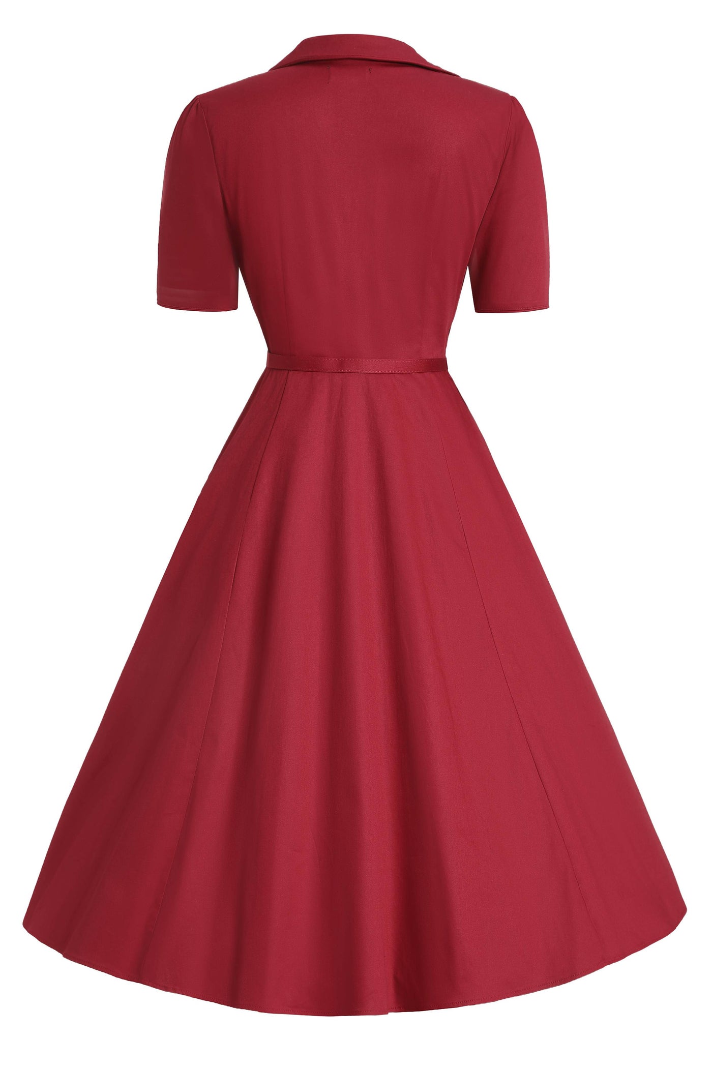 Mabel Burgundy Shirt Dress