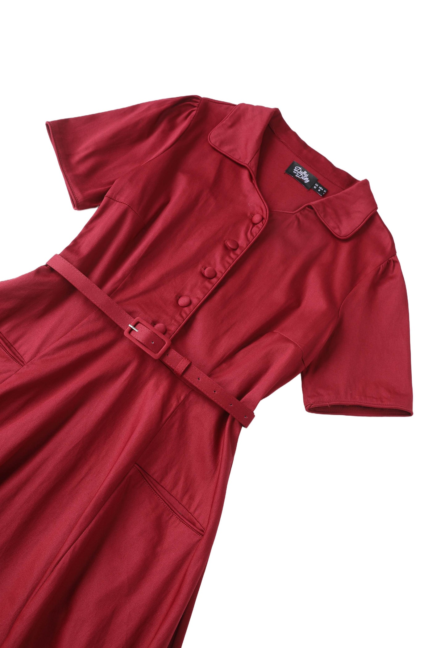 Mabel Burgundy Shirt Dress