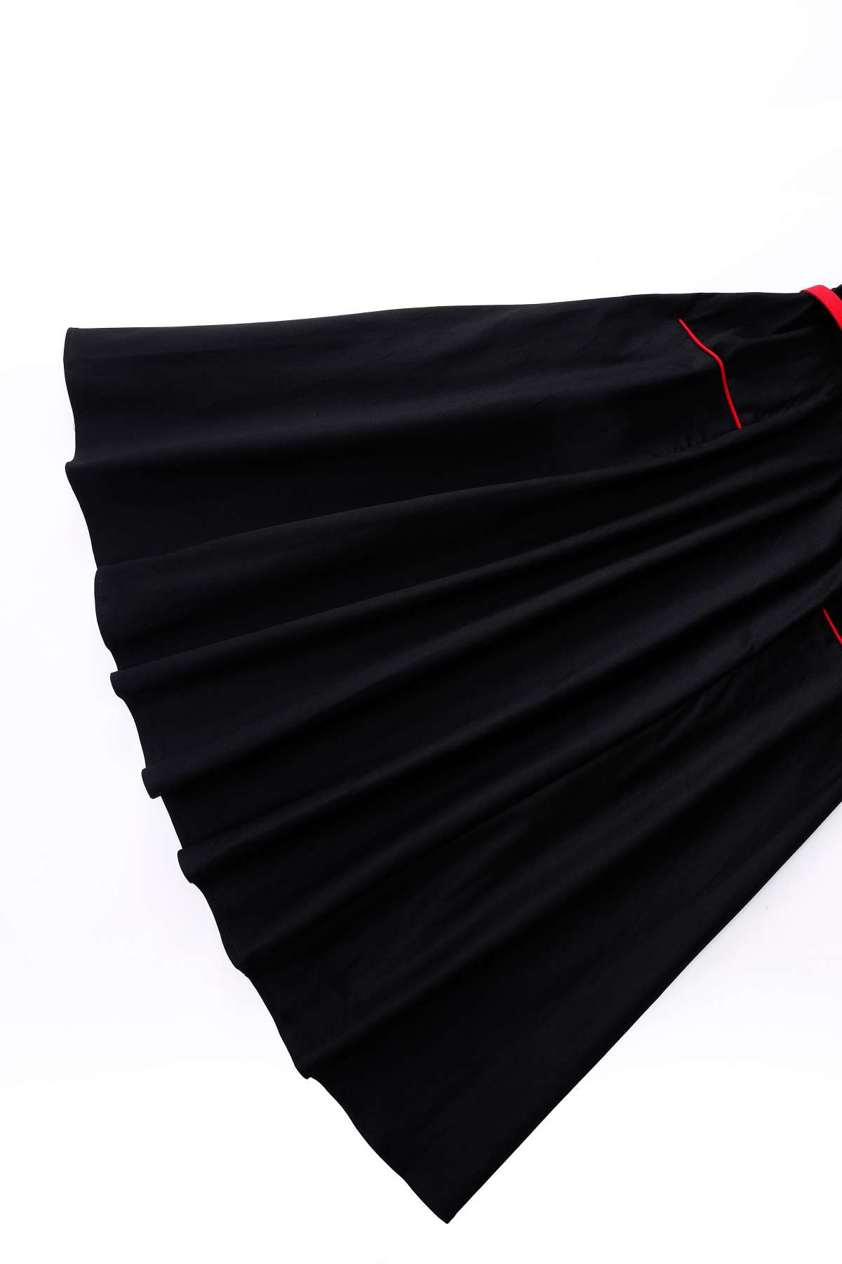 Close up view of Mabel Rockabilly Midi Shirt Dress With Cherry Embroidery