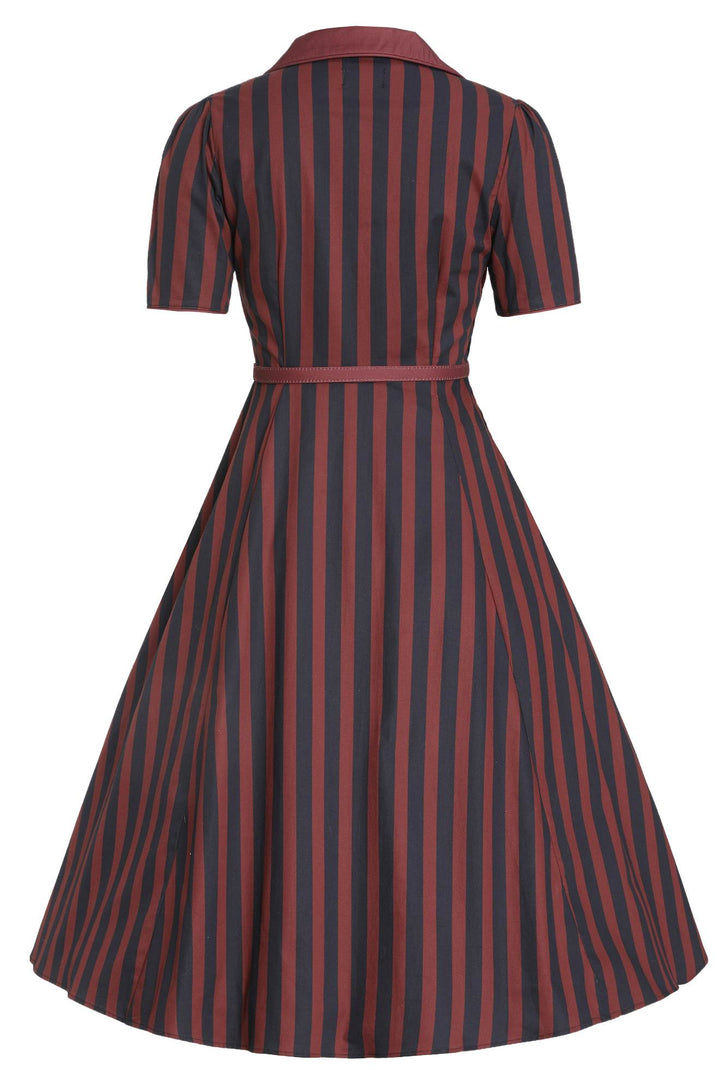 burgundy striped shirt dress Buckle Fate Mustard/Burgundy Striped Button Down Tunic Shirt Dress Size  Medium