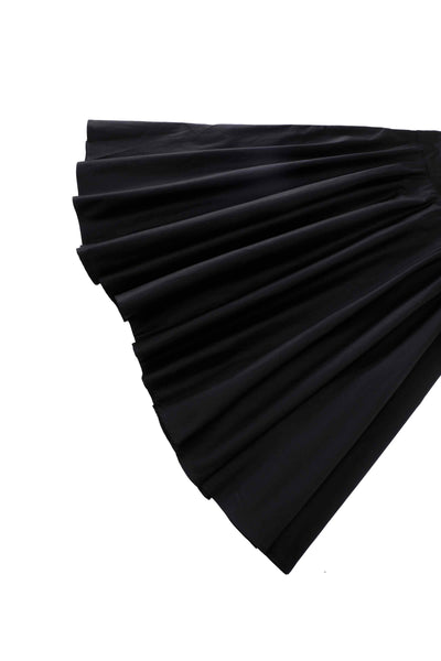 Close up view of Maisie Black Full Circle Midi Skirt