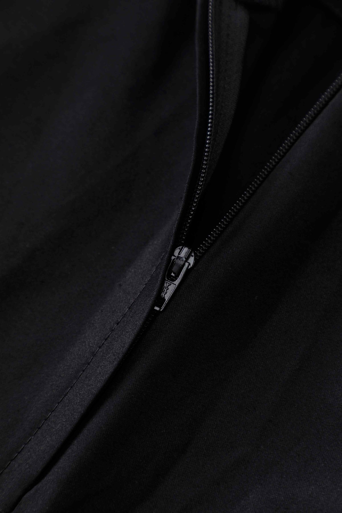 Zipper of Maisie Black Full Circle Midi Skirt