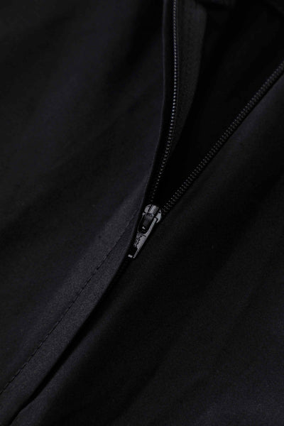 Zipper of Maisie Black Full Circle Midi Skirt