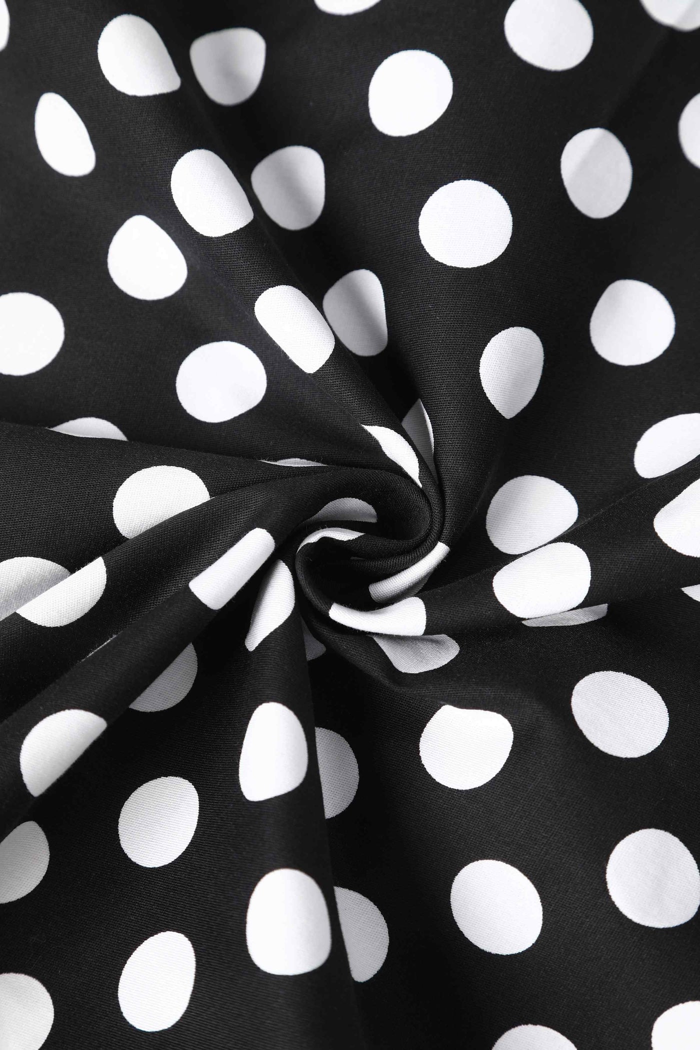 Fabric of Maisie Black Polka Dot Full Circle Midi Skirt