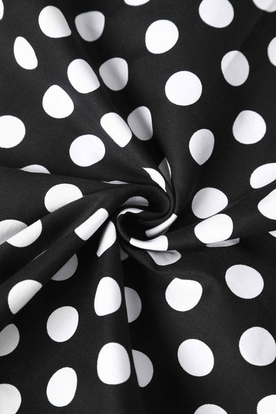 Fabric of Maisie Black Polka Dot Full Circle Midi Skirt