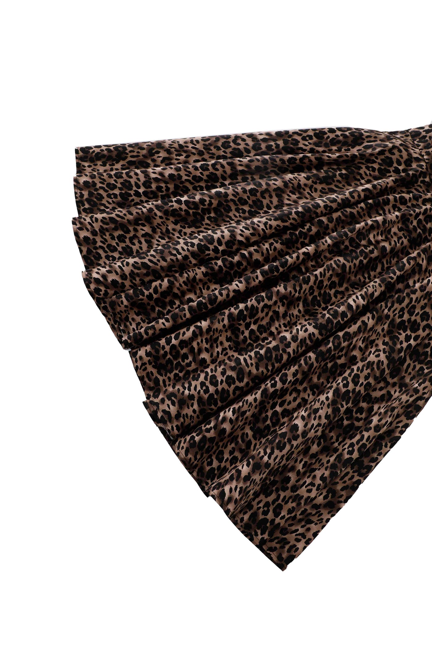 Close up view of Maisie Leopard Print Full Circle Midi Skirt