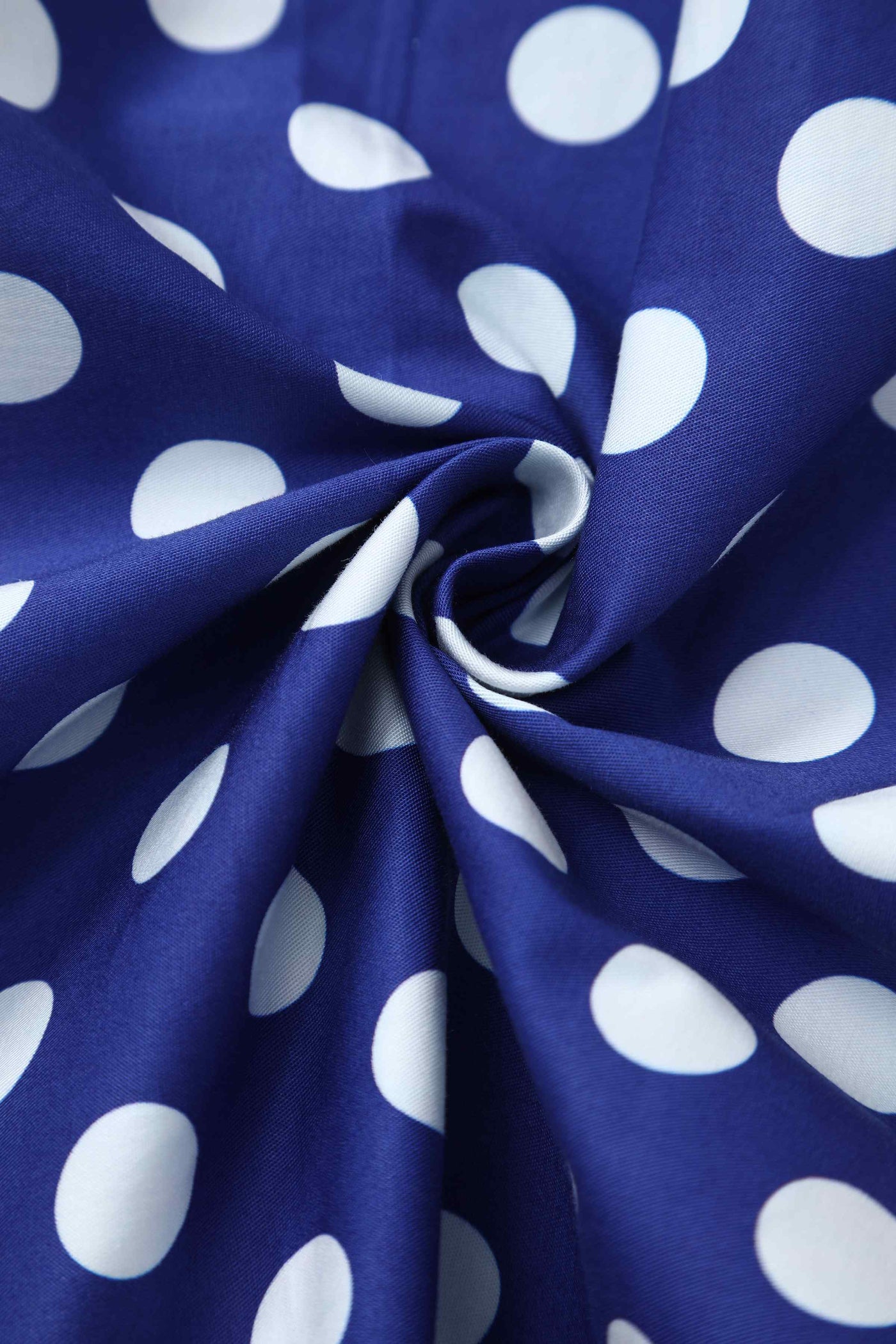 Fabric of Maisie Navy Polka Dot Full Circle Midi Skirt