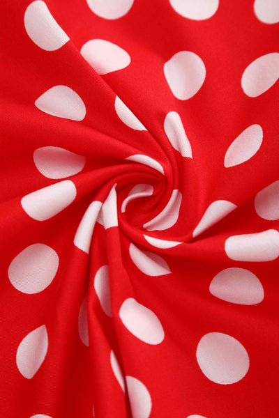 Fabric of Maisie Red Polka Dot Full Circle Midi Skirt