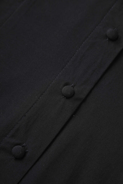 Button Margaret Long Sleeved Blouse In Black