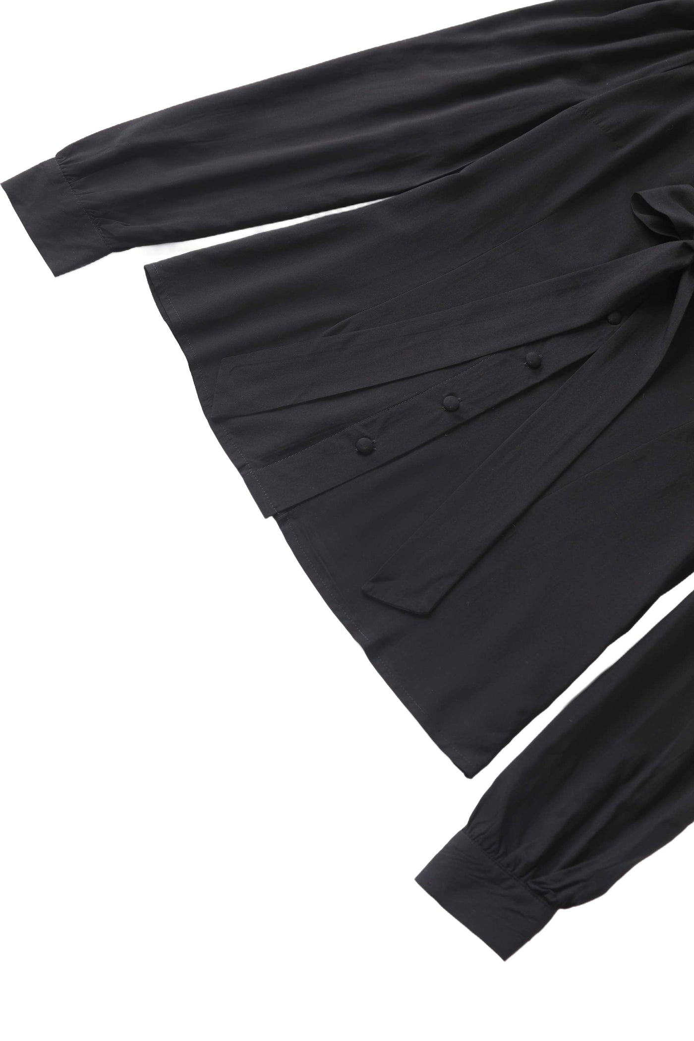 Cuffs of Margaret Long Sleeved Blouse In Black