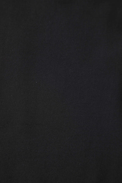 Plain Print of Margaret Long Sleeved Blouse In Black