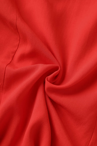 Fabric of Margaret Long Sleeved Blouse In Red