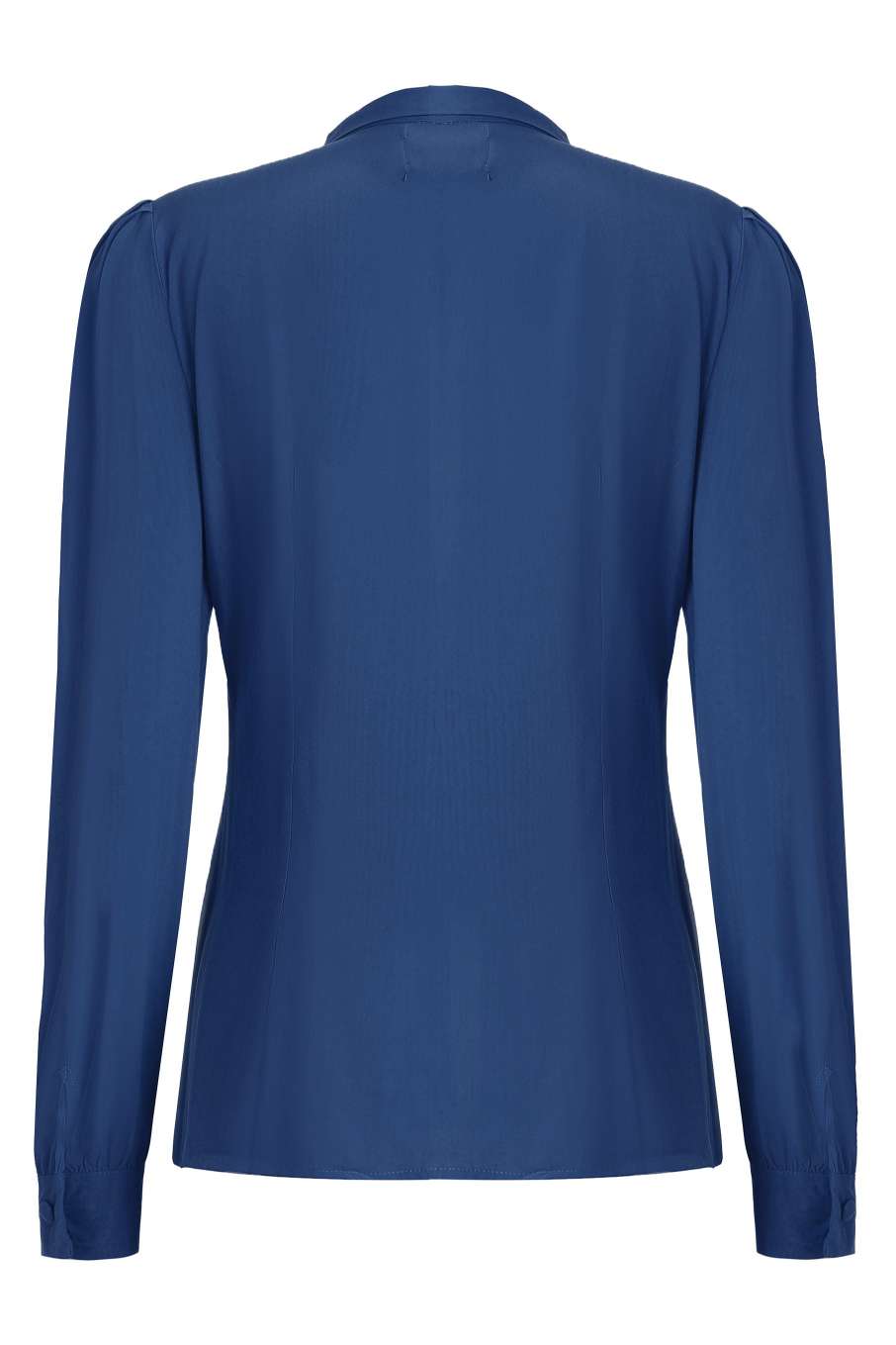 Back view of Margaret Long Sleeved Blouse In Royal Blue