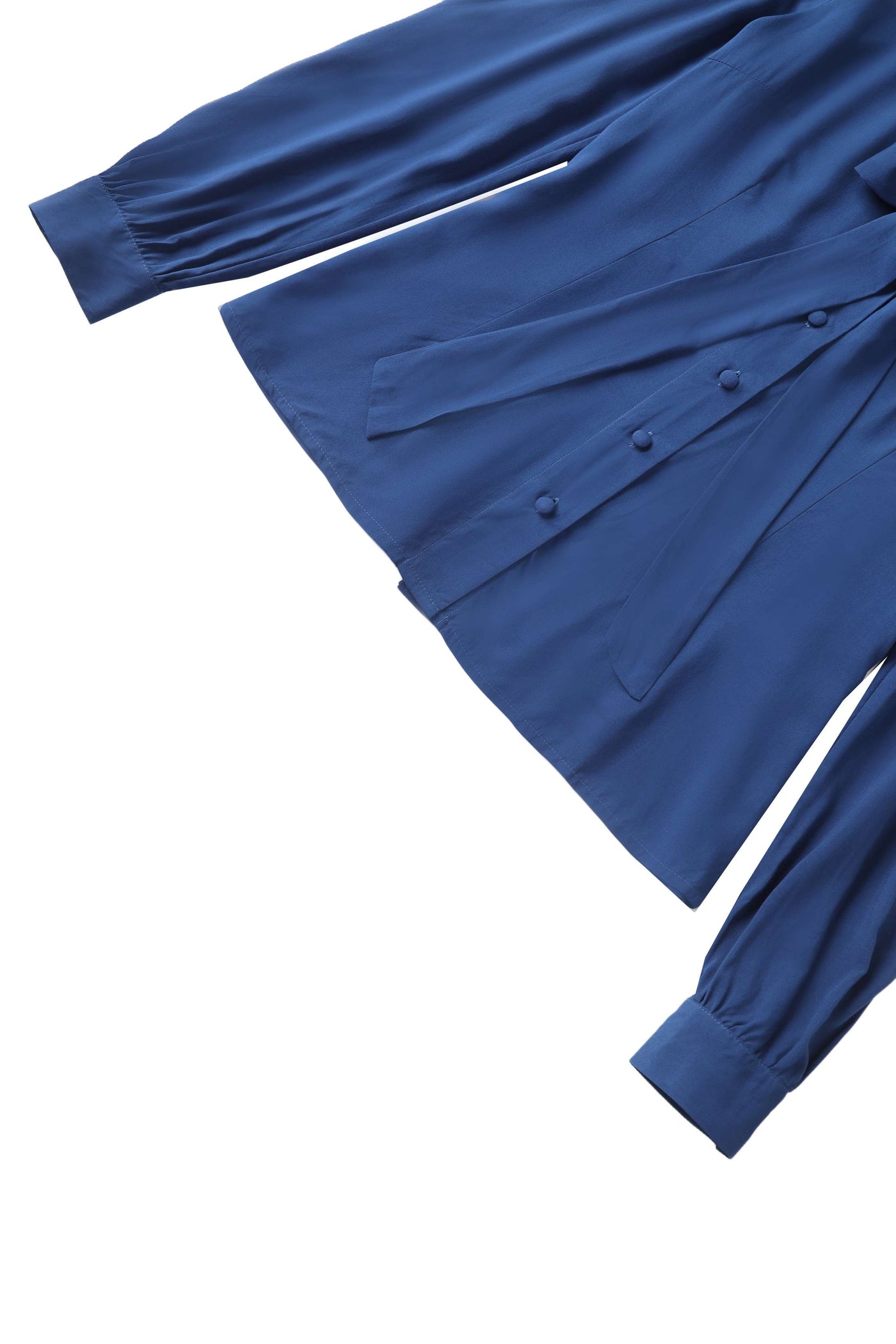 Cuffs of Margaret Long Sleeved Blouse In Royal Blue