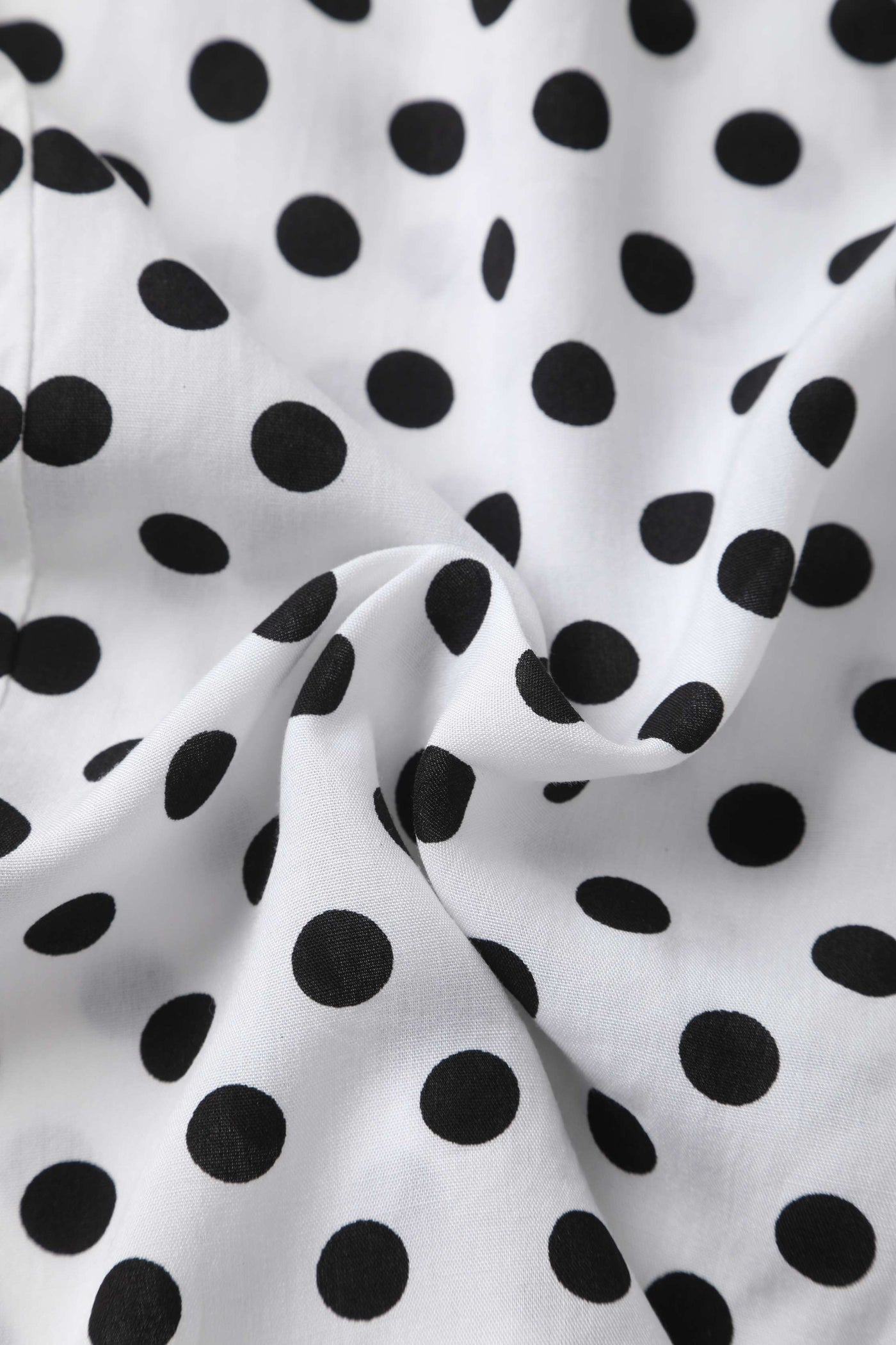 Fabric of Margaret Polka Dot Long Sleeved Blouse In White