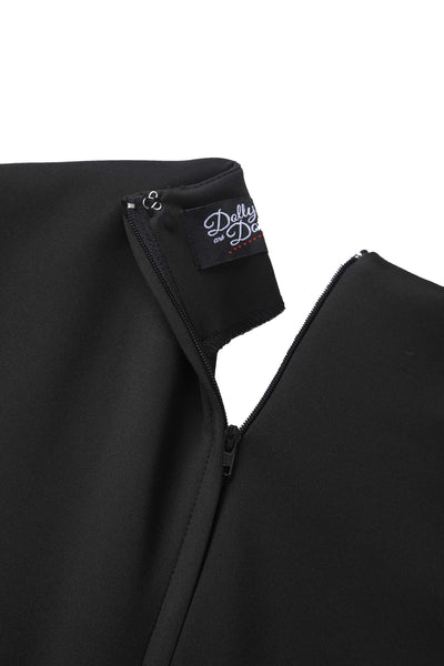 Zipper of Maria Black Circle Dress With Polka Dots