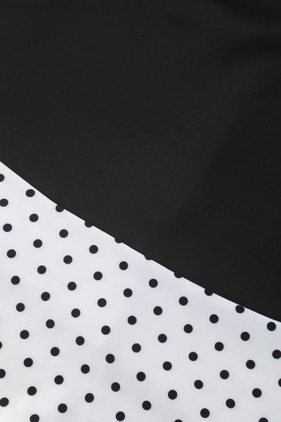Pattern of Maria Black Circle Dress With Polka Dots