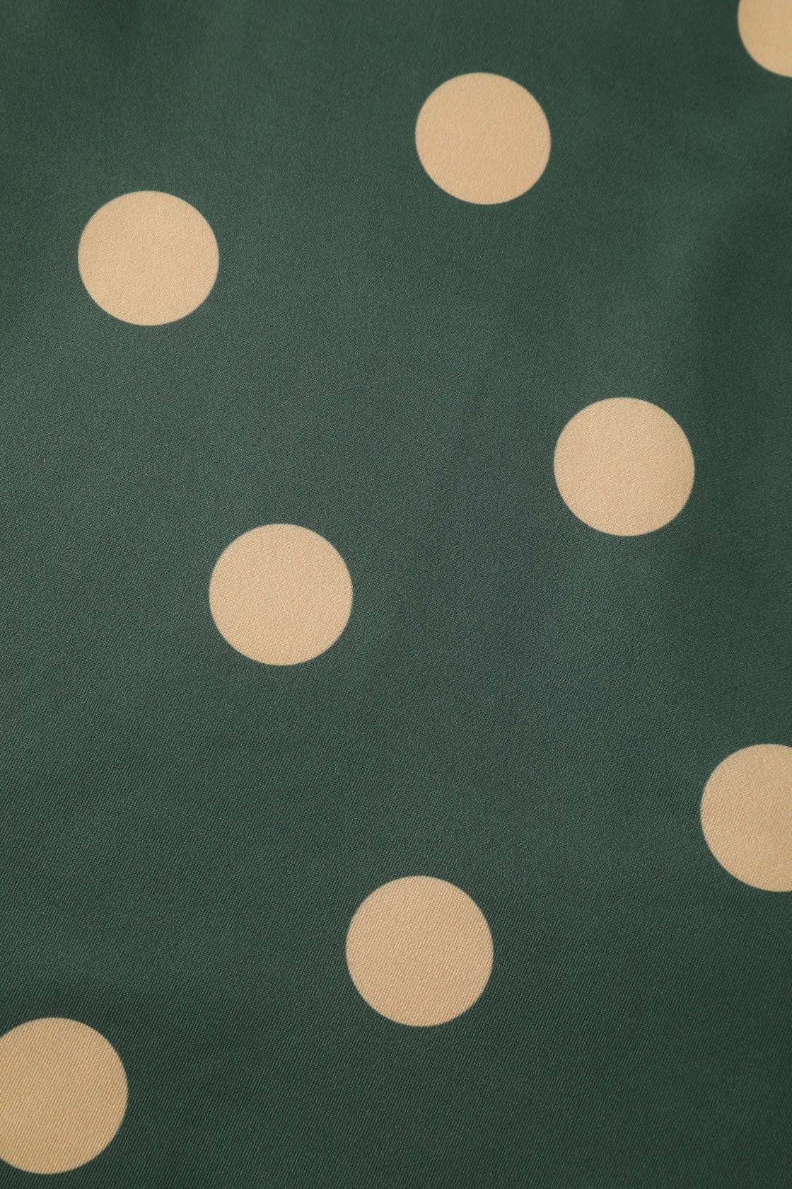 Pattern of Maria Green Circle Dress With Polka Dots