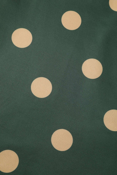Pattern of Maria Green Circle Dress With Polka Dots