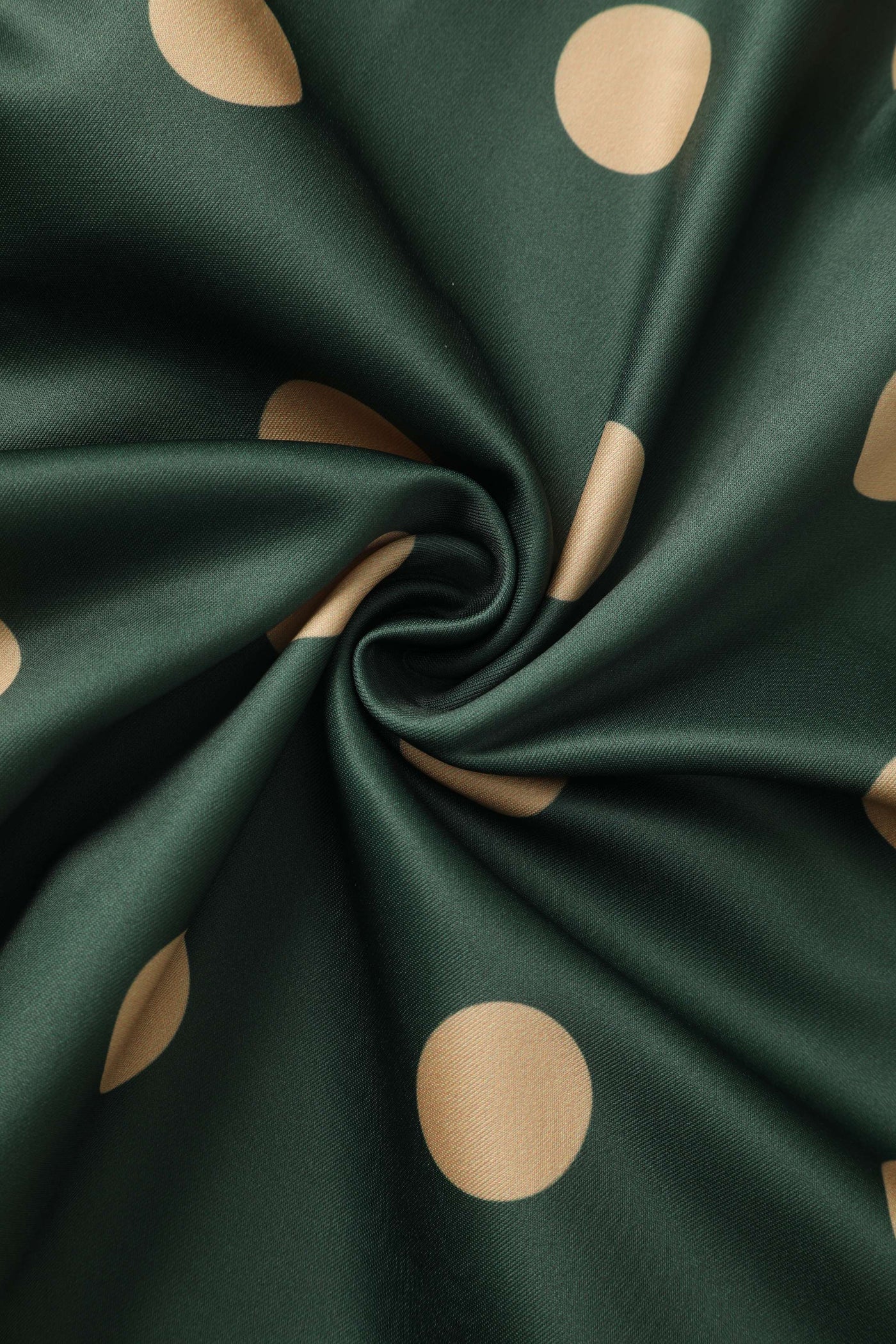Fabric of Maria Green Circle Dress With Polka Dots