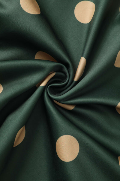 Fabric of Maria Green Circle Dress With Polka Dots
