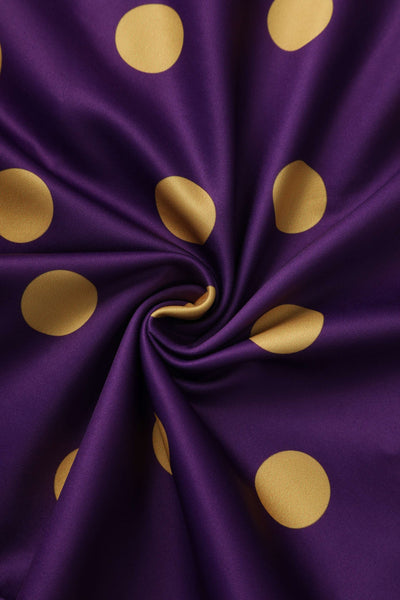 Fabric of Maria Purple Circle Dress With Polka Dots