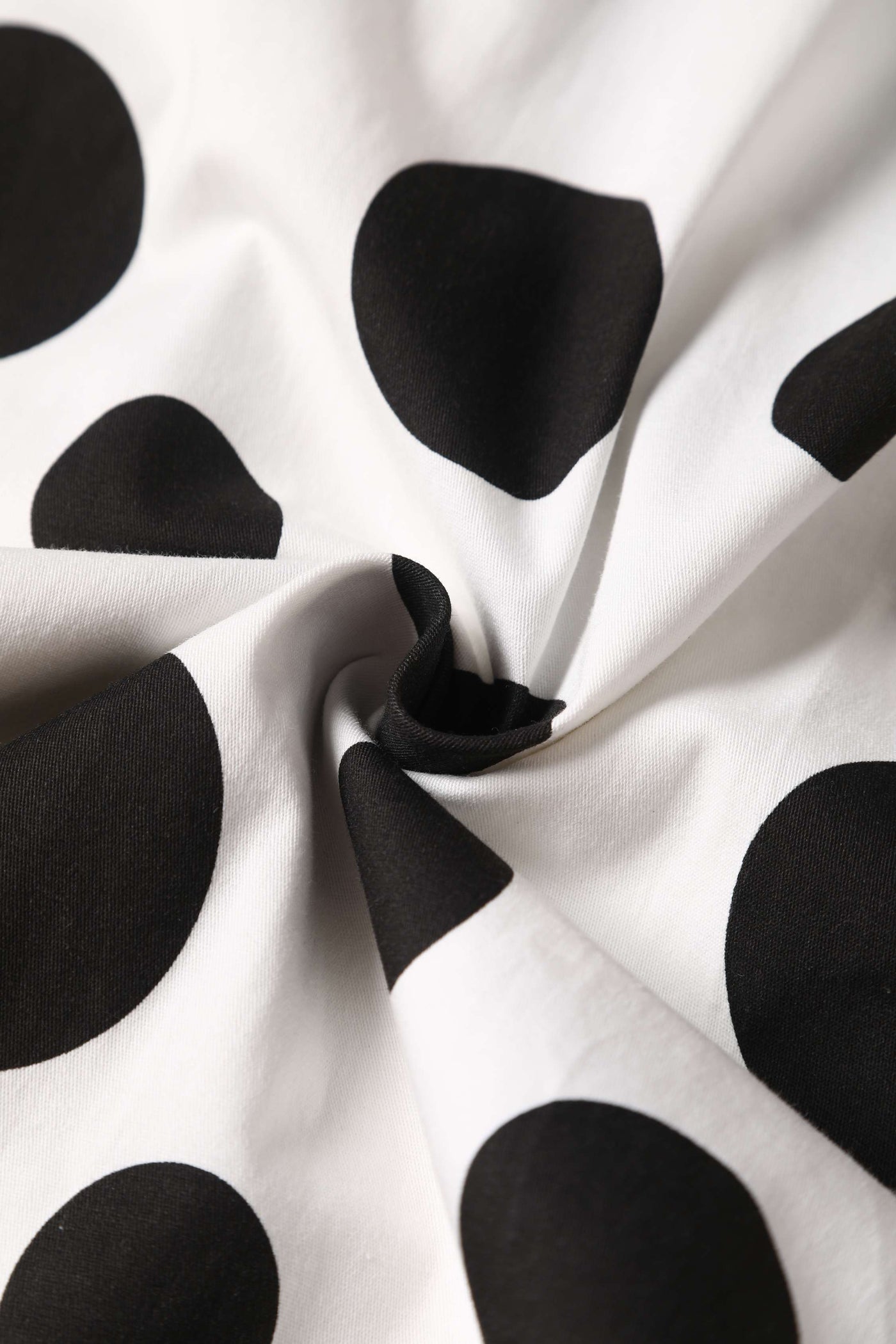 Fabric of Maria White Circle Dress With Polka Dots