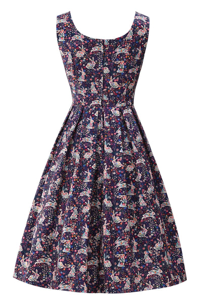 Back view of Meadow Hopper Swing Dress