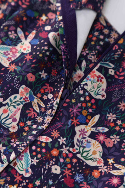 Close up view of Meadow Hopper Swing Dress