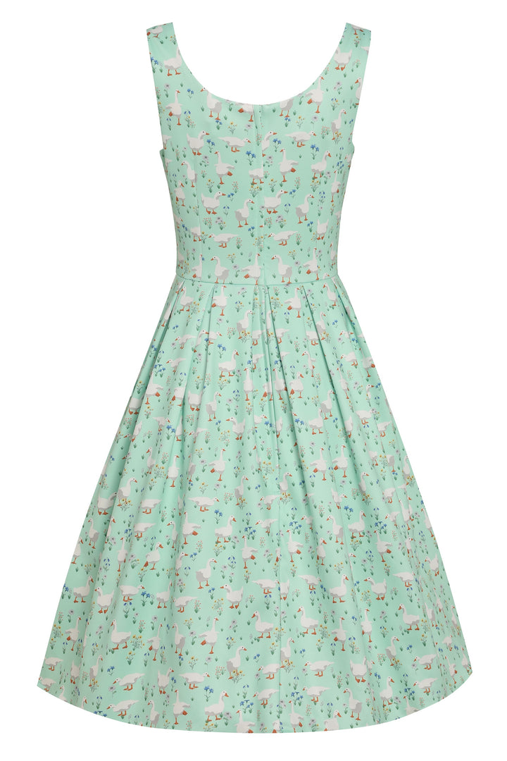 Amanda Mint Green Duck Swing Dress